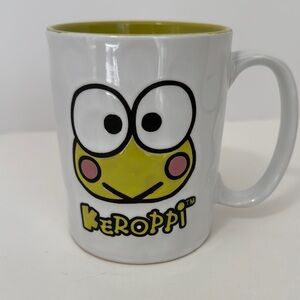 Sanrio Keroppi 17oz Ceramic Mug White/Green Kawaii Coffee Tea
